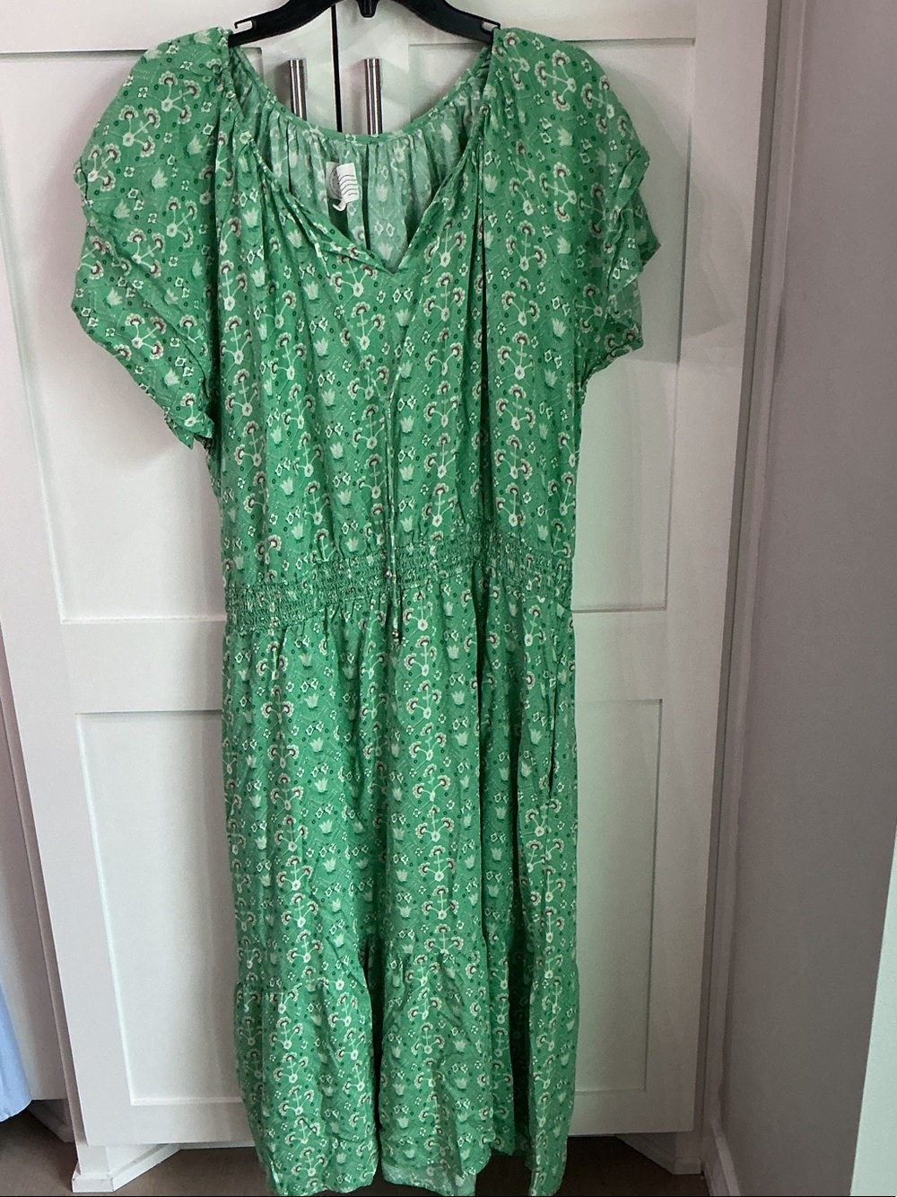 Destination 365 Green Floral Midi Dress